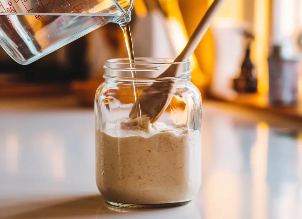 Thick and Stretchy Sourdough Starter